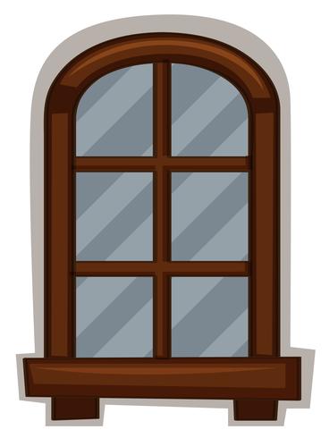 New window with round frame vector