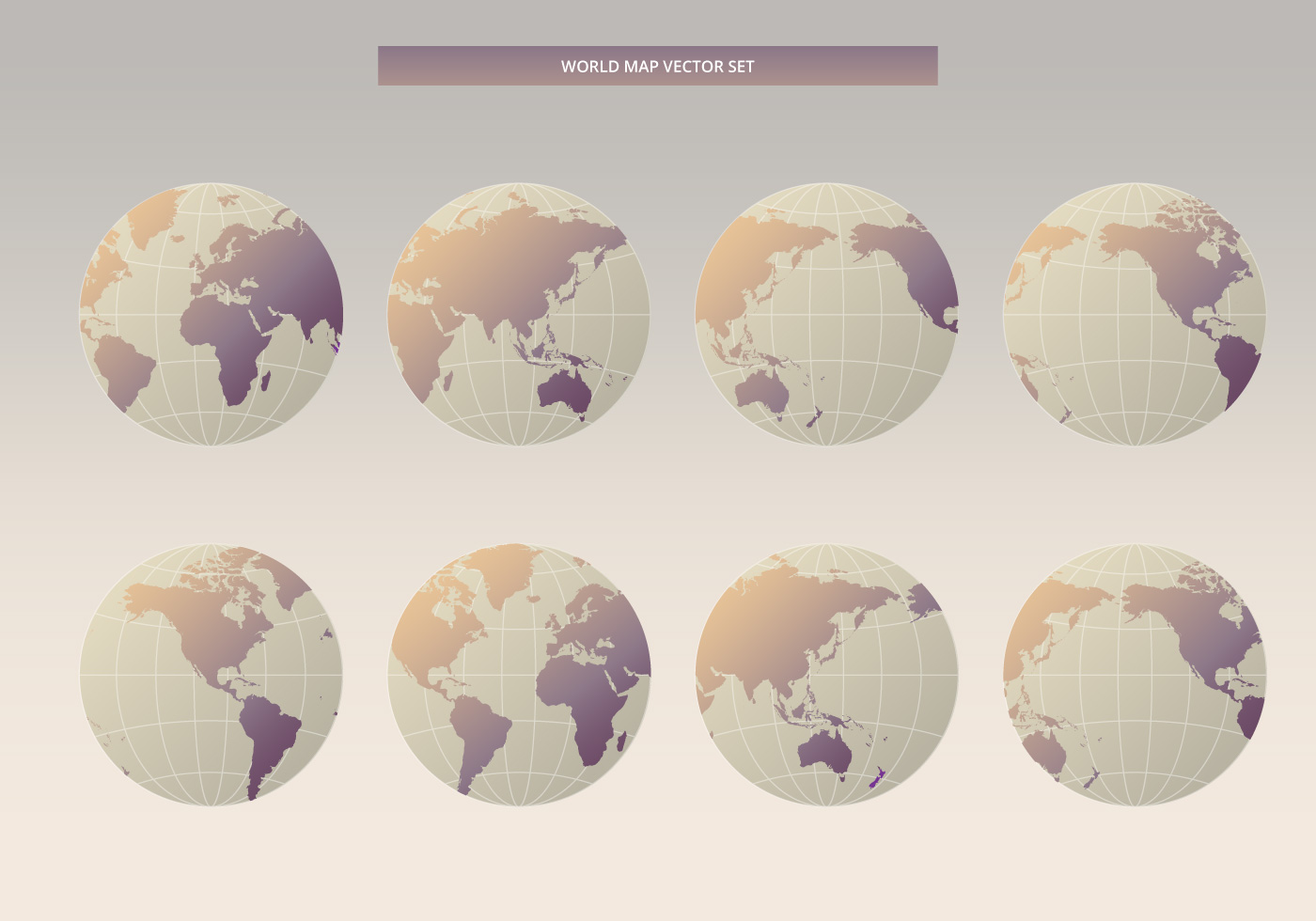 3D International Globe Map Set 360238 Vector Art at Vecteezy