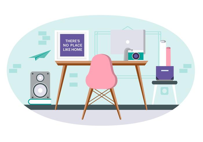 Vector Designer Room Illustration