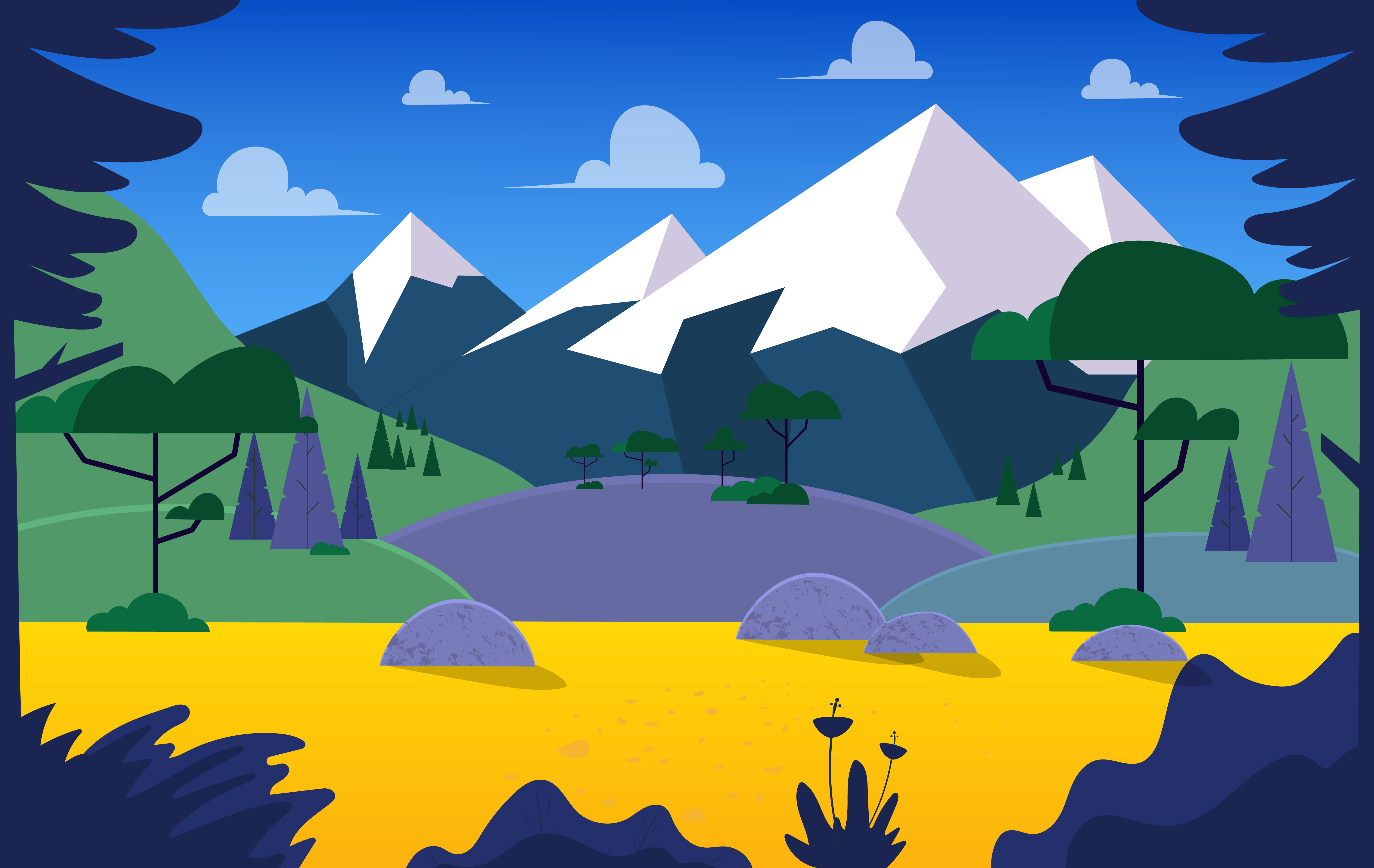  Vector  Landscape illustration 360297 Download Free  