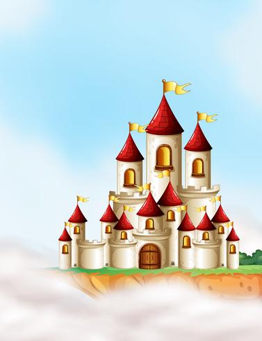 A beautiful fairytale castle vector