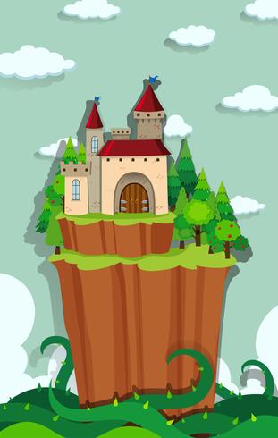 Castle on the island vector