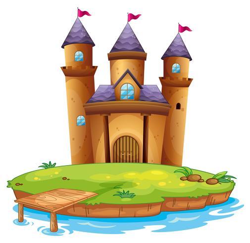 Isolated castle on white background vector