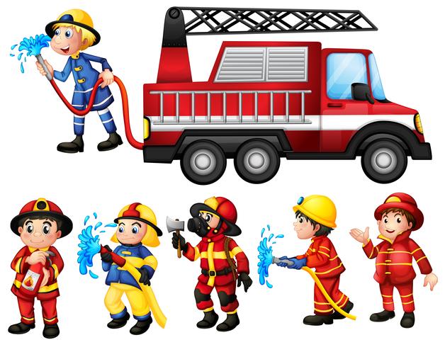 Firefighters vector