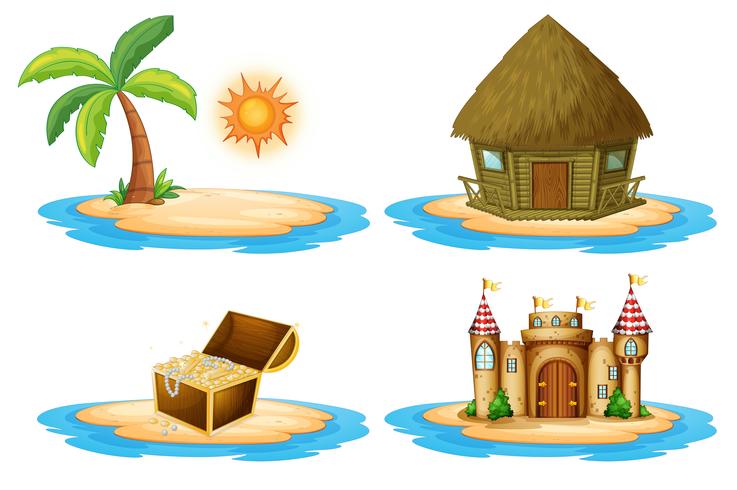 Four islands vector