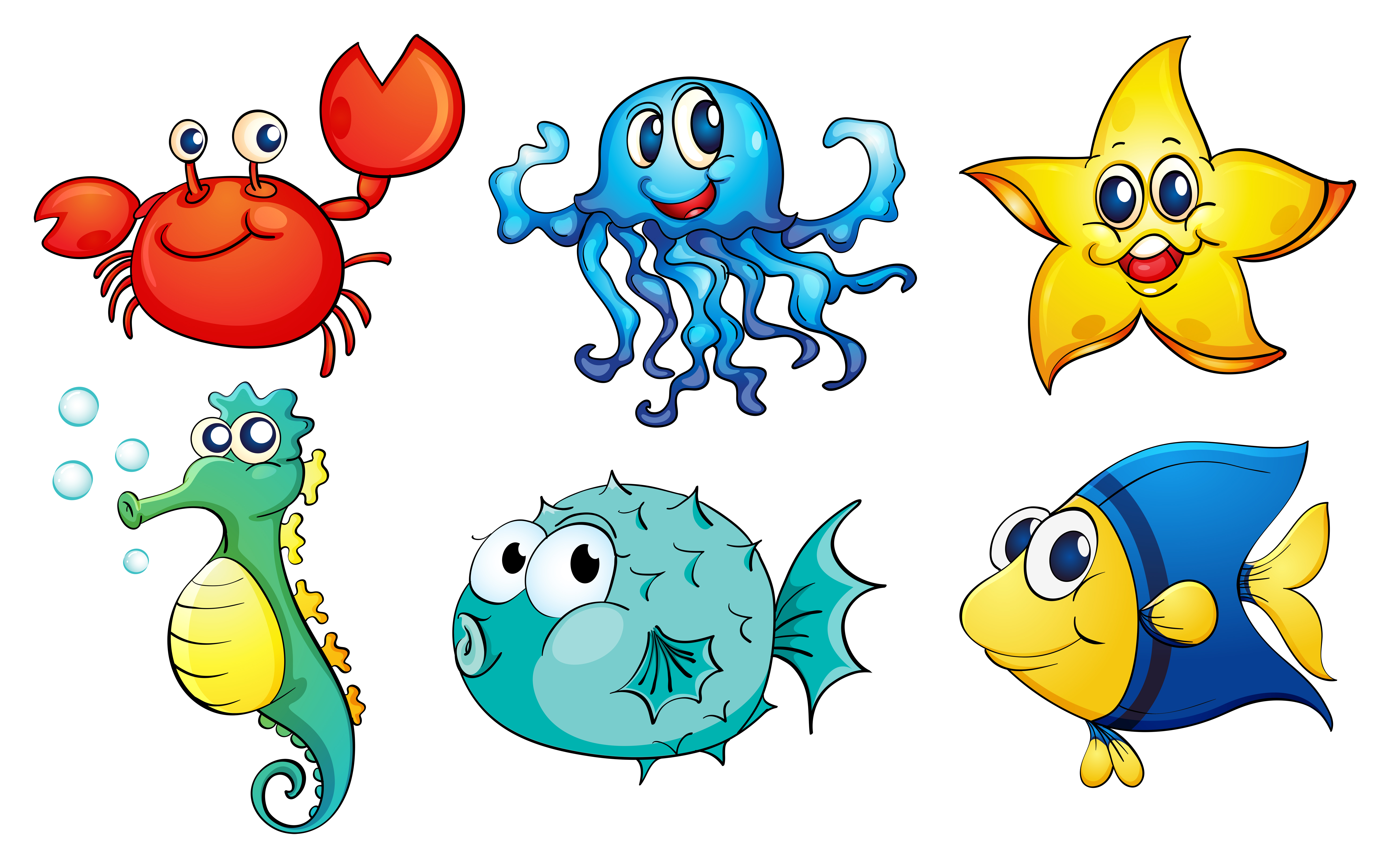 Download The different sea creatures 360511 - Download Free Vectors ...