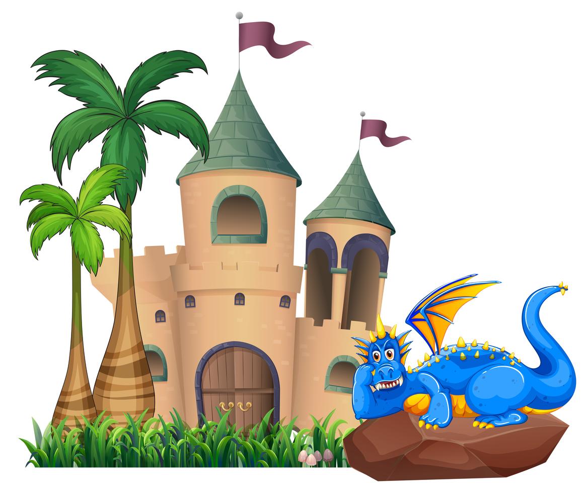 In The Castle The Dragon's Education A dragon across the castle 360520 Vector Art at Vecteezy