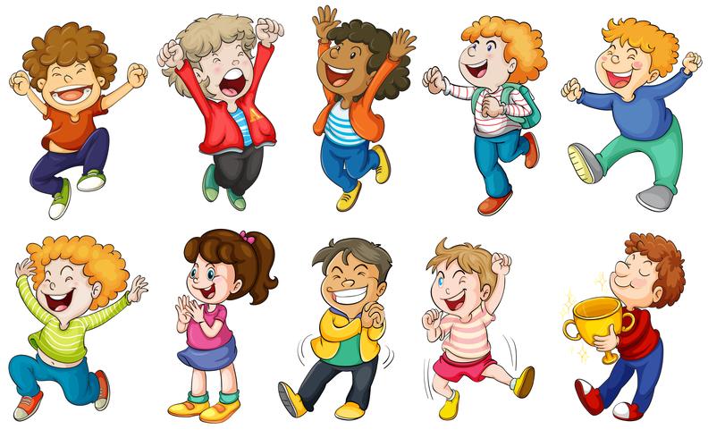 Happy kids vector