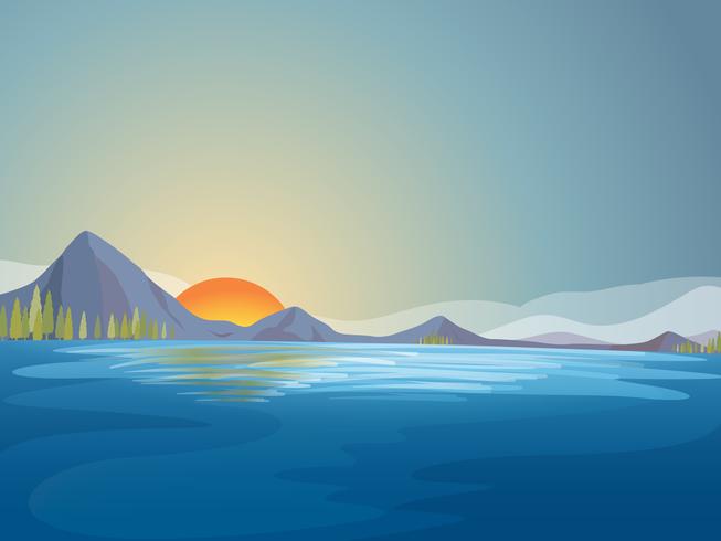 Paisaje de agua vector