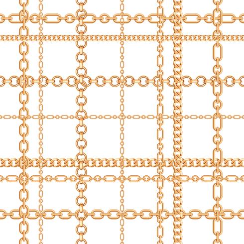 Gold chains pattern vector