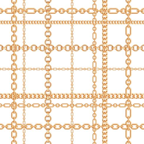 Gold chains pattern vector