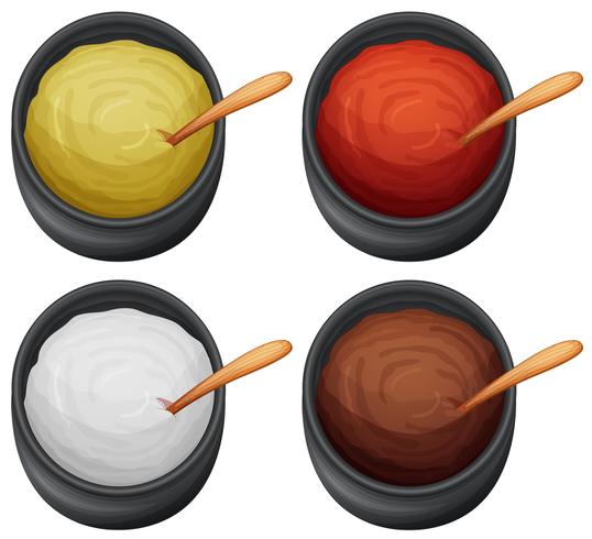 A Set of Different Sauce vector