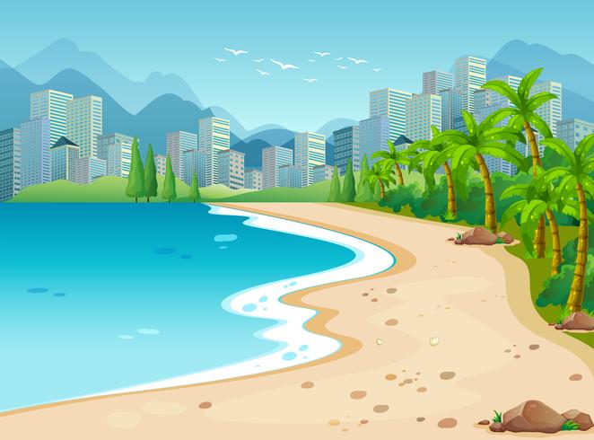 Ocean view vector