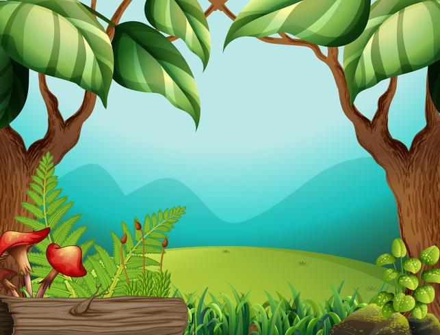 A green jungle template vector