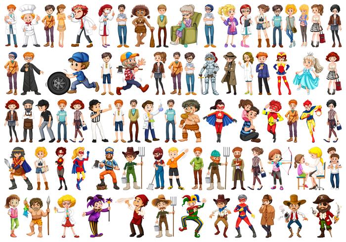 Set of people character vector