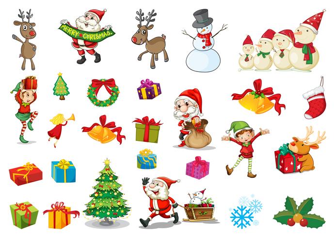 Christmas set vector