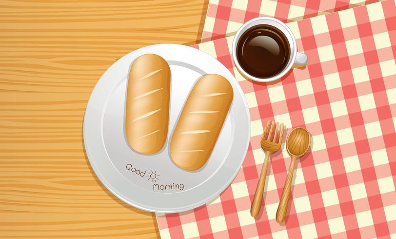 A Breakfast from Top View vector