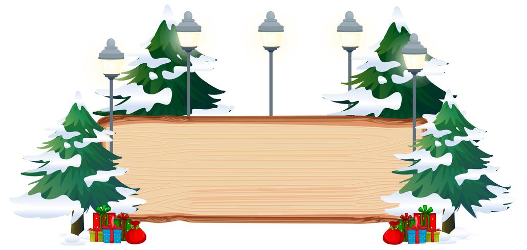 Un banner de tema de navidad vector