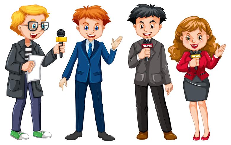 Set of news reporter character vector