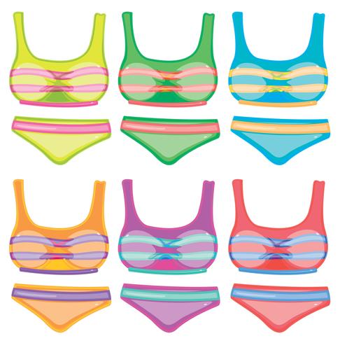 Diferentes estilos de bikini vector