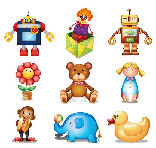 Set of toys vector