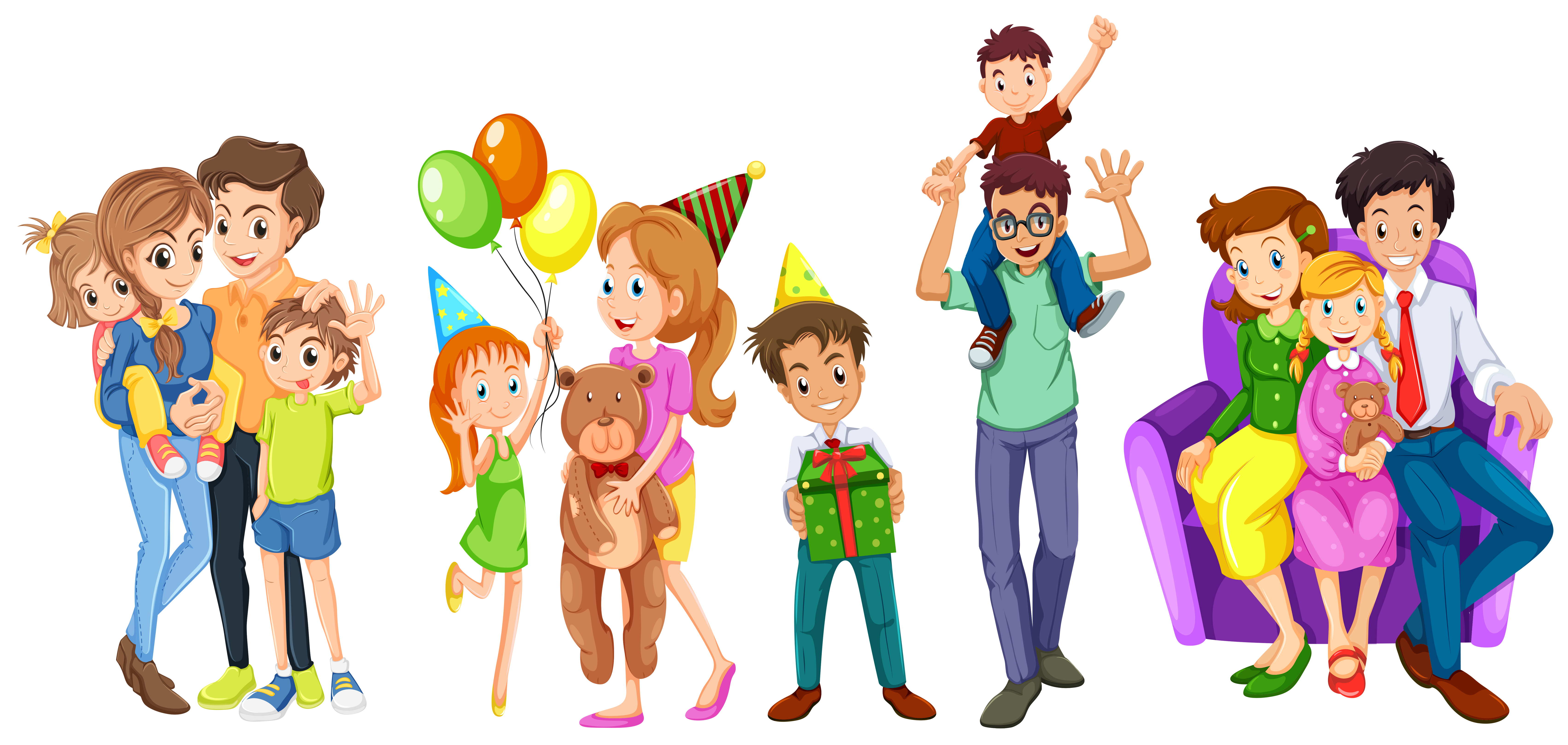 clipart family party