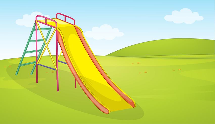A playground slide background vector