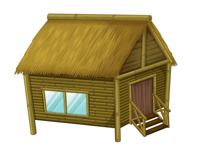 Isolated hut vector