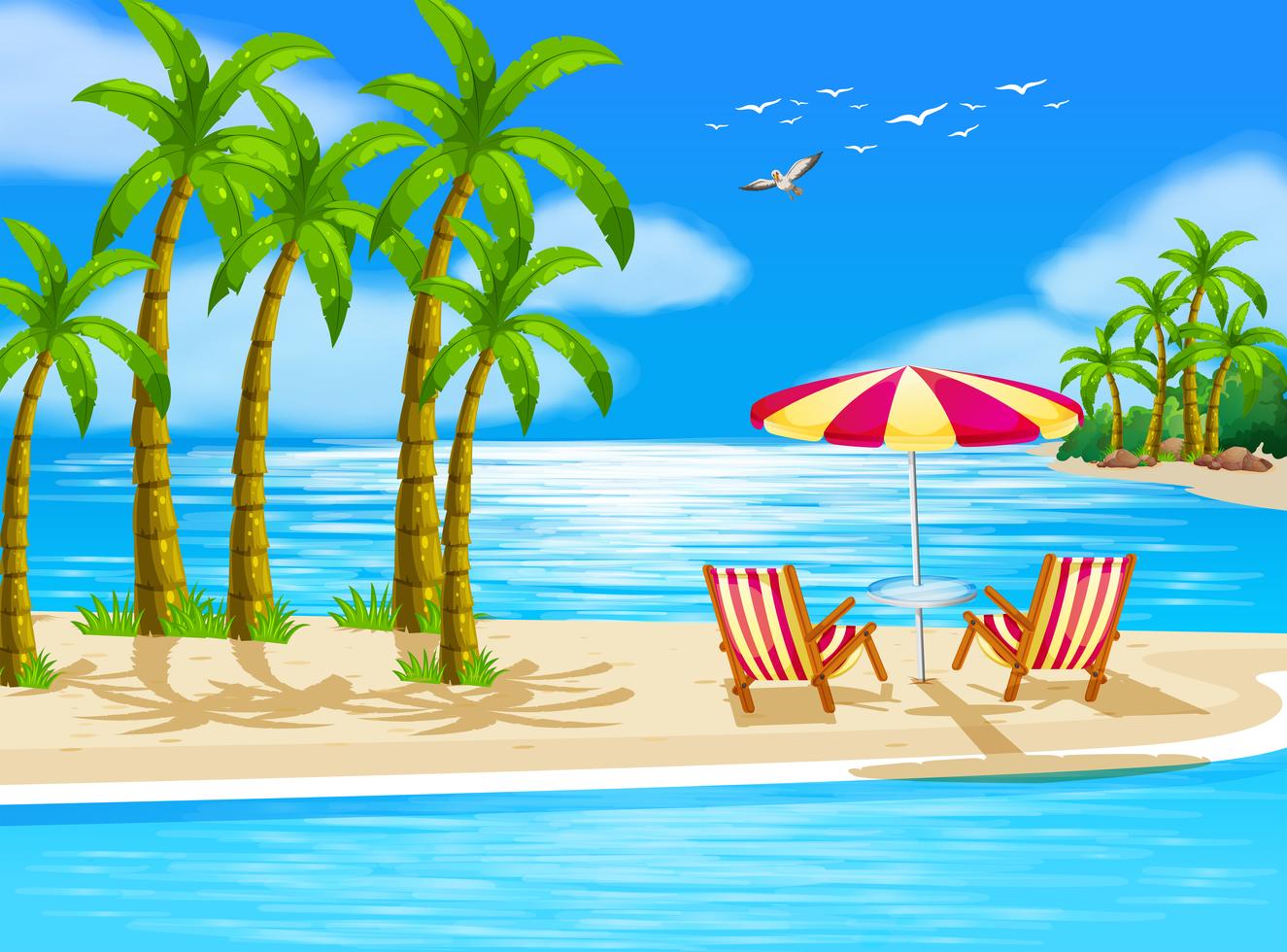 Beach 361504 Vector Art at Vecteezy