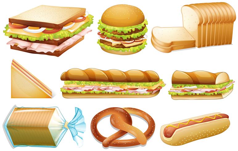 Bread set vector