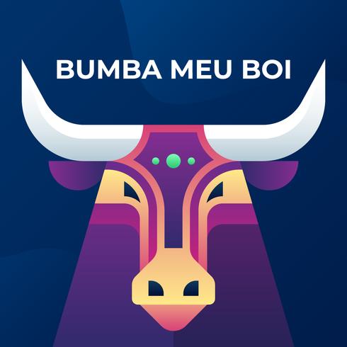 Bumba Meu Boi Bulls Traditional Brazilian Celebration Illustration vector