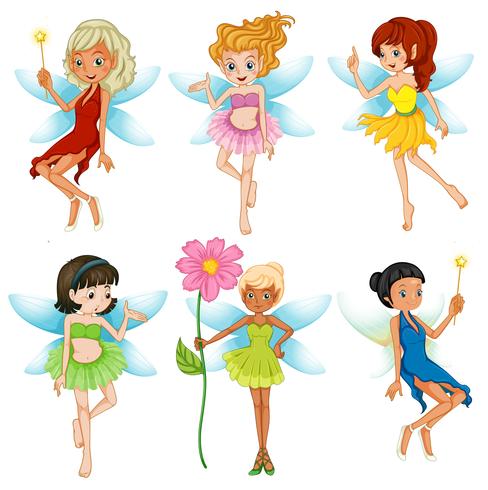 Fairies set vector