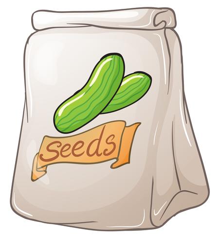 A pack of cucumber seeds vector