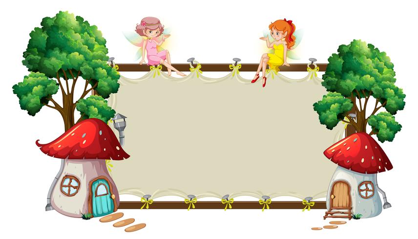 Fairy tale on the banner vector