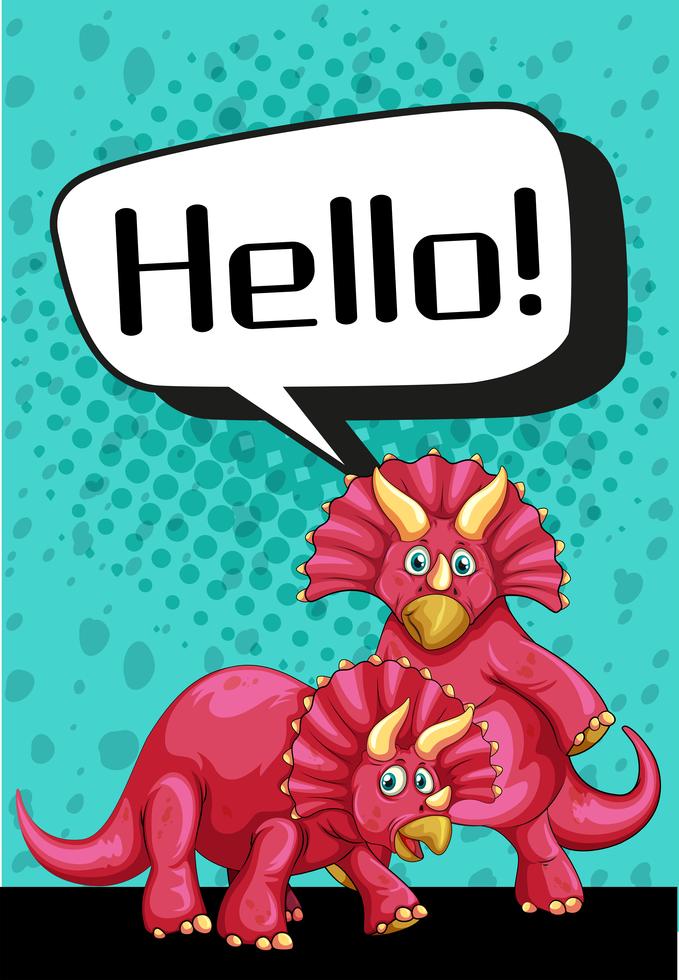 Two triceratops on blue background 361748 Vector Art at Vecteezy