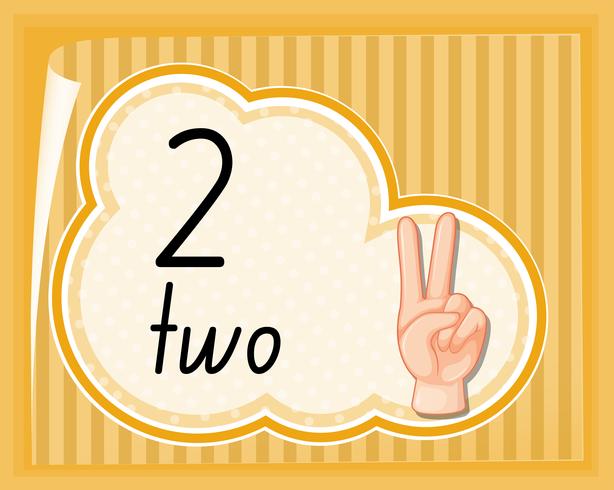 Count two with hand gesture vector