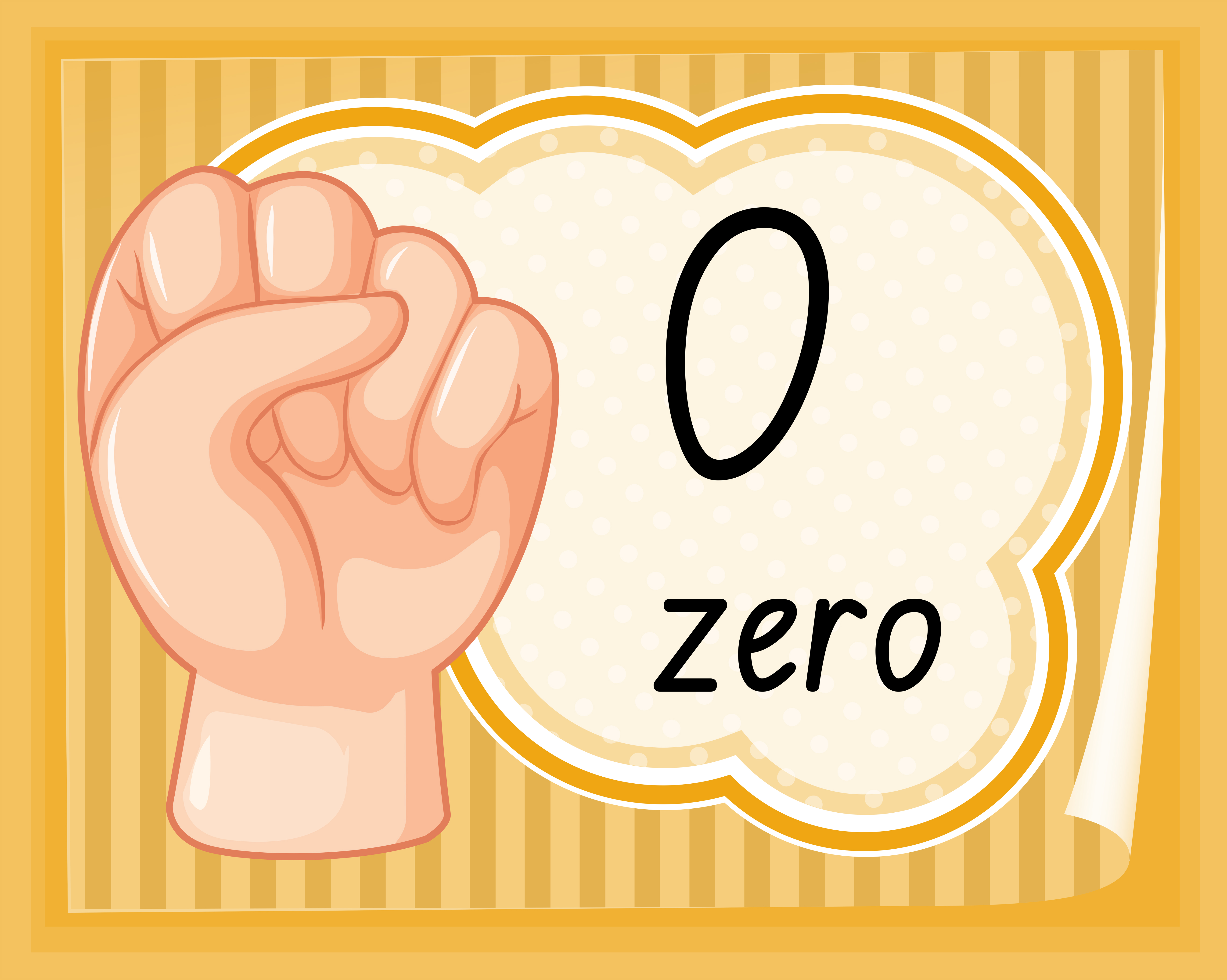 Hand gesture number zero 361810 Vector Art at Vecteezy