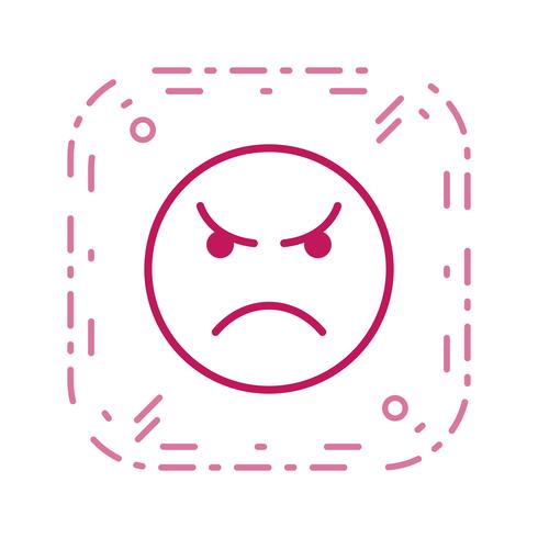 Angry Emoticon Vector Icon