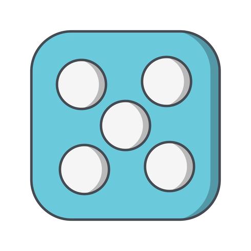 Dice Five Vector Icon