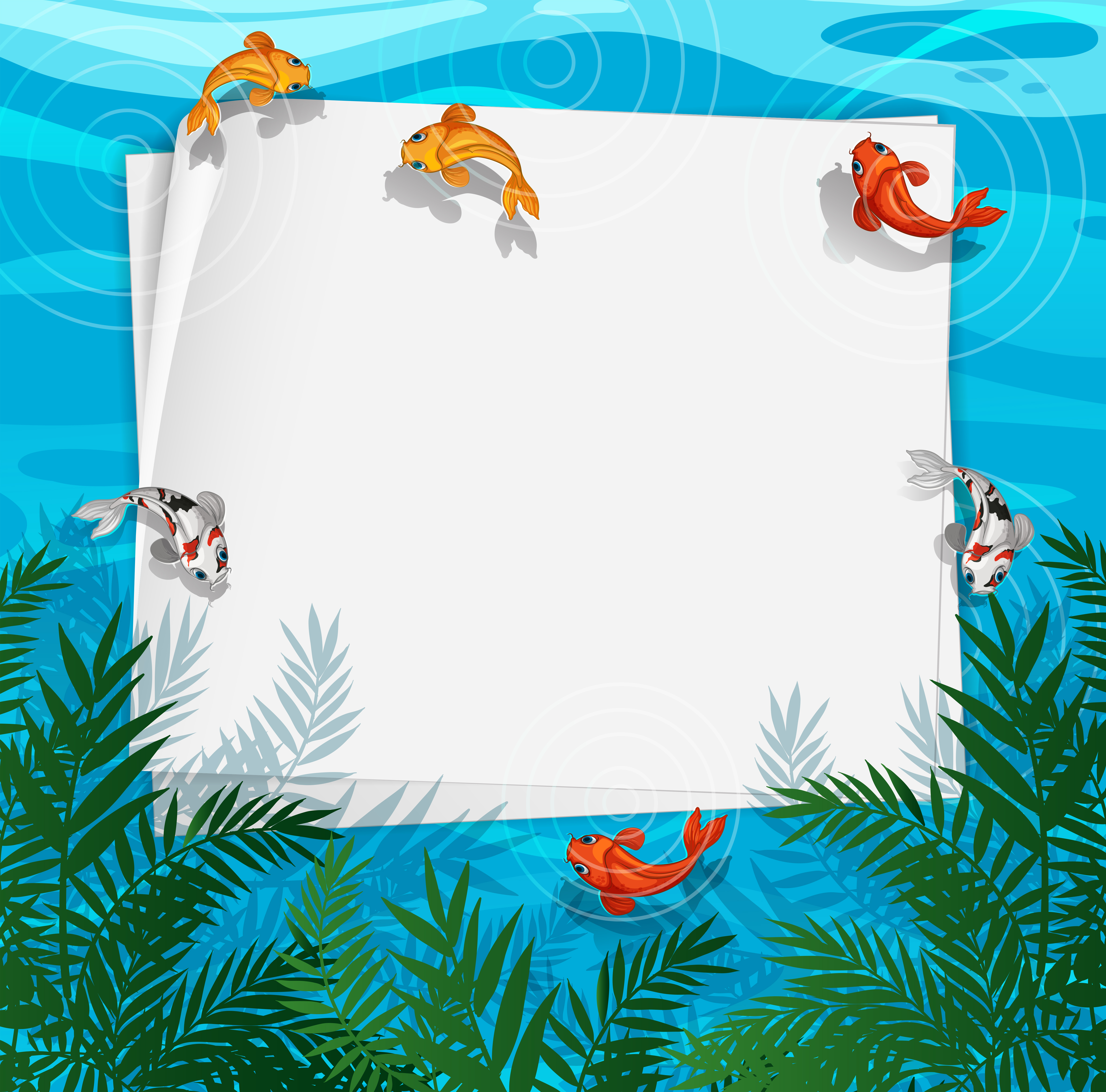 A fish pond frame 361892 Vector Art at Vecteezy