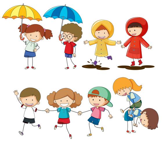 Set of children activity vector