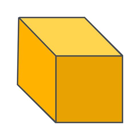 Icono de vector de cubo