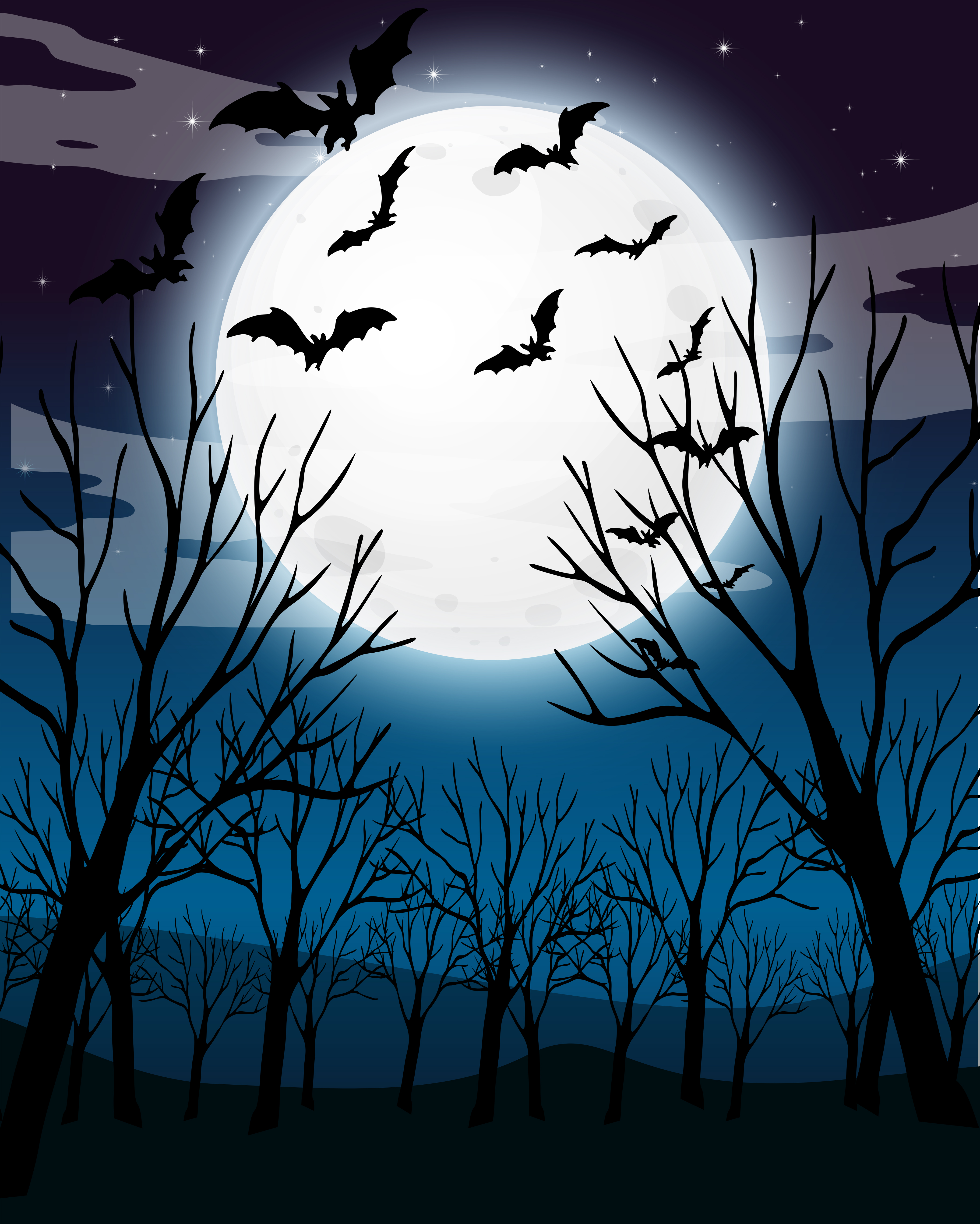 Scary Forest Vector Art, Icons, and Graphics for Free Download