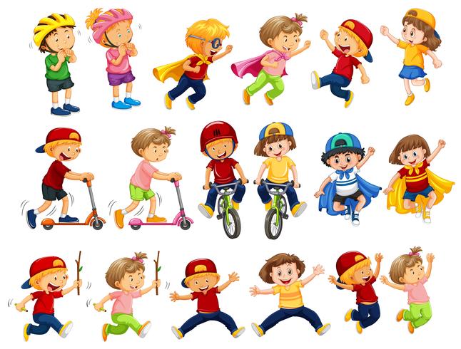 A Set of Urban Kids Activities vector