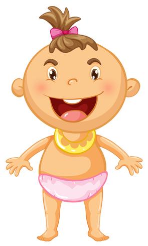 Baby girl with big smile vector