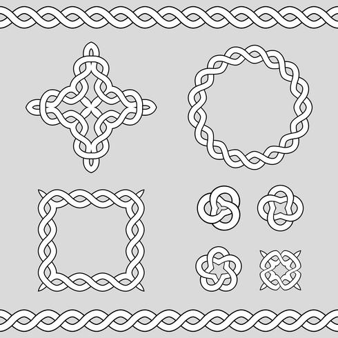 Celtic ornamental design elements. vector
