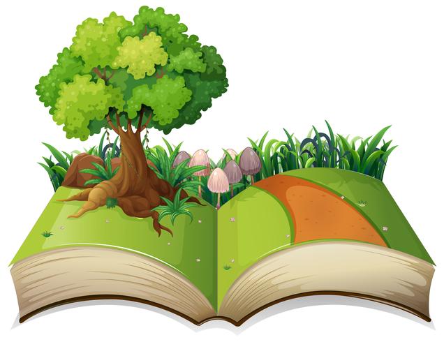 Open book nature landscape