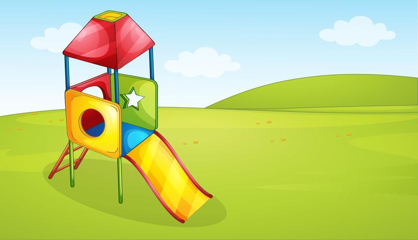 Slide in the playground vector