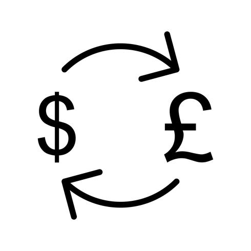 Exchange Pound With Dollar Vector Icon
