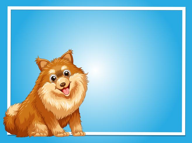 Border template with cute dog vector